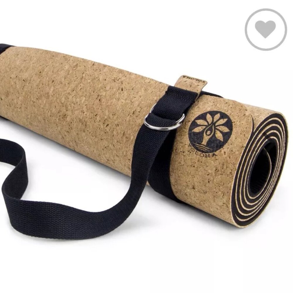 Alexander Wang Leather Black Yoga Gym Mat Carrier Strap Holder Shoulder